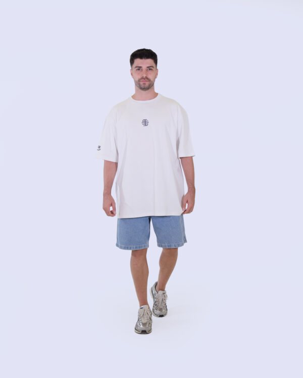#HEXLOGO Core Oversized T-Shirt – Antique White | STERGA