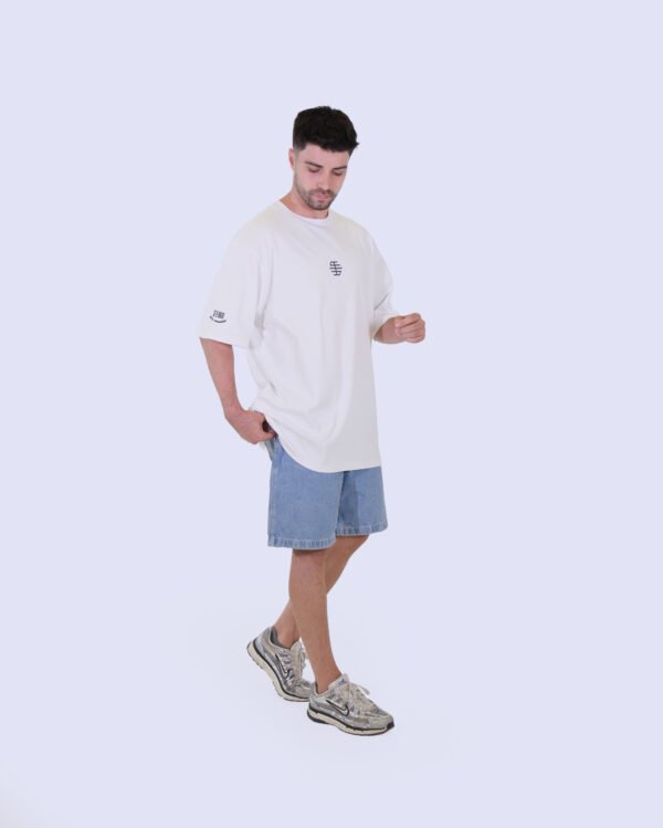 #HEXLOGO Core Oversized T-Shirt – Antique White | STERGA