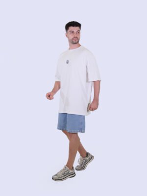 #HEXLOGO Core Oversized T-Shirt – Antique White | STERGA