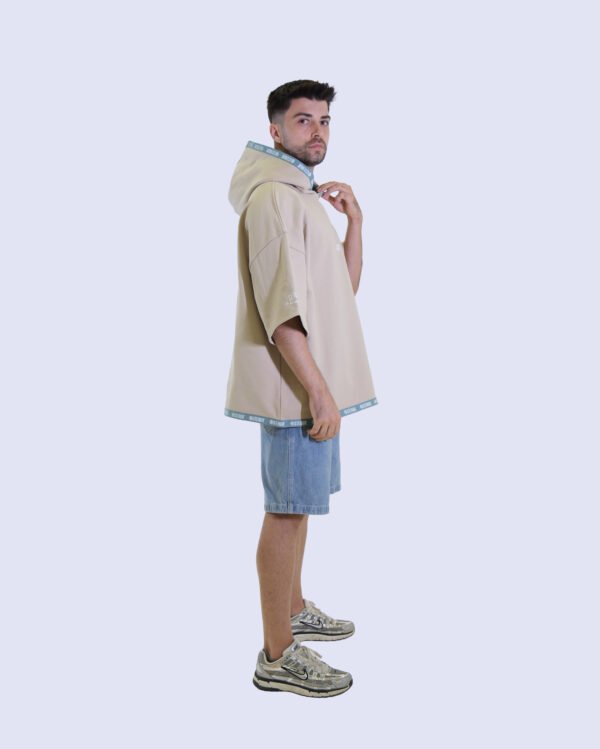 #TOODIE Strip Core Oversized Hoodie – Taupe | STERGA